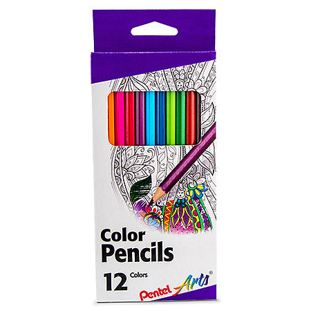 Pentel Color Pencils 12 Set